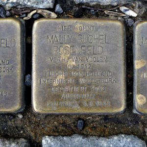 Stolperstein für Mally Ruchel Rosenfeld, Theaterstrasse 36a, Chemnitz