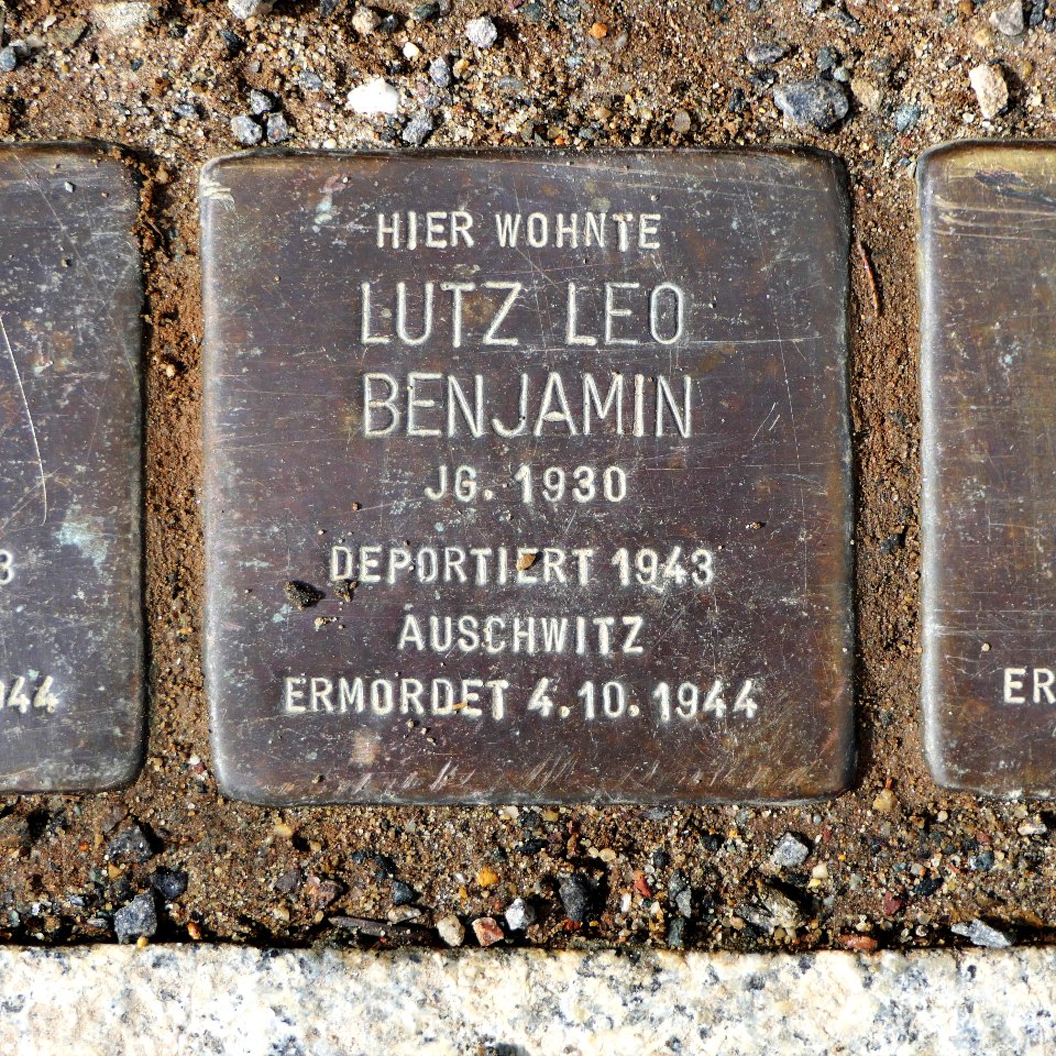Stolperstein für Lutz Leo Benjamin, Hohe Strasse 9, Chemnitz