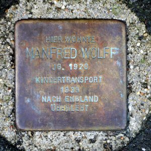 Stolperstein für Manfred Wolff, Weisbachstrasse 23, Freiberg (1)