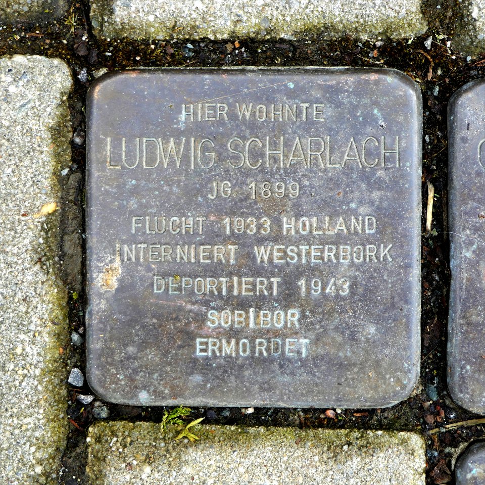 Stolperstein für Ludwig Scharlach, Parkstrasse 9, Chemnitz
