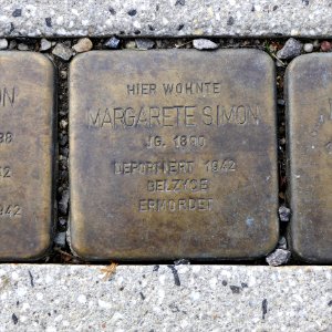 Stolperstein für Margarete Simon, Bernsdorfer Strasse 1, Chemnitz
