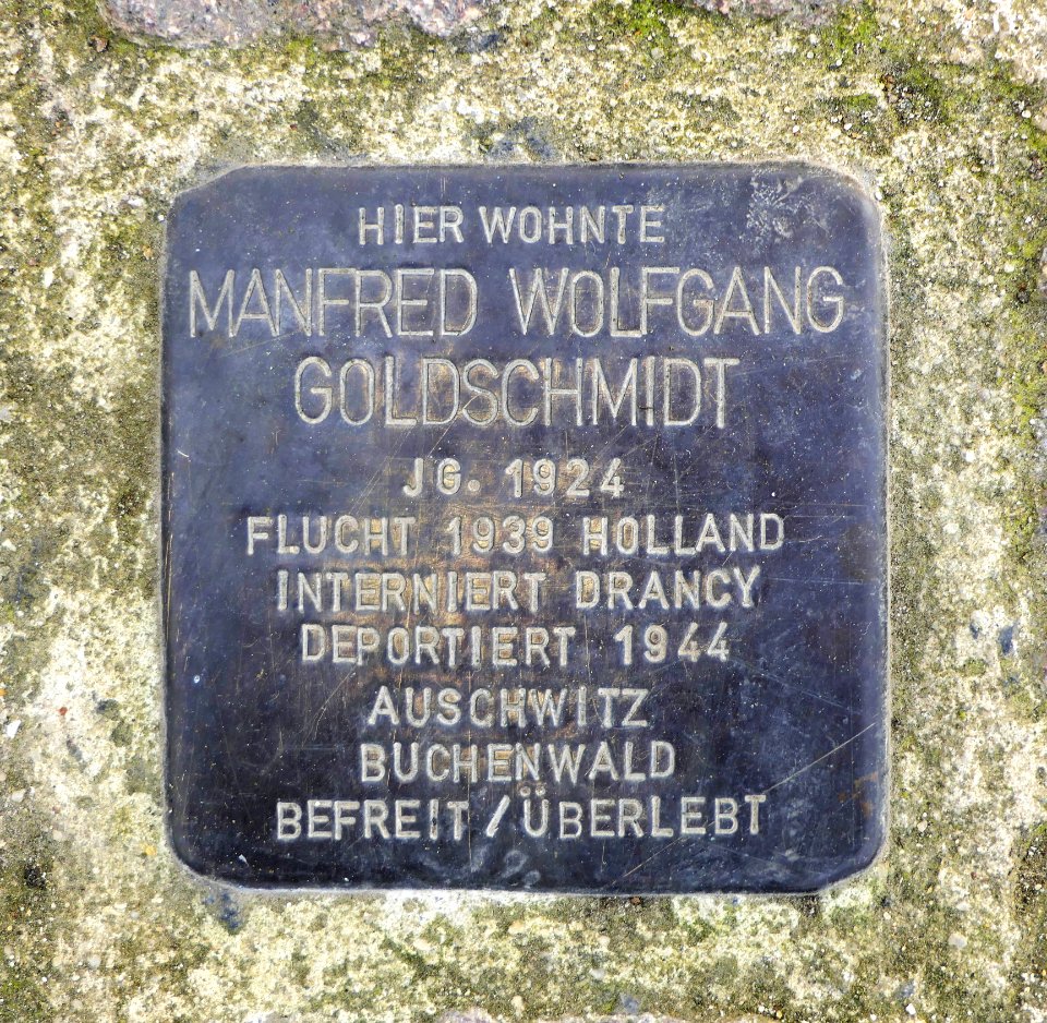Stolperstein für Manfred Wolfgang Goldschmidt, Dr.-Rudolf-Friedrich-Strasse 10, Wurzen