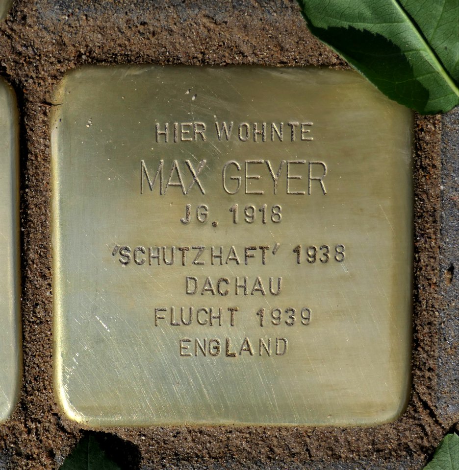 Stolperstein für Max Geyer, Mathildenstrasse 15, Dresden
