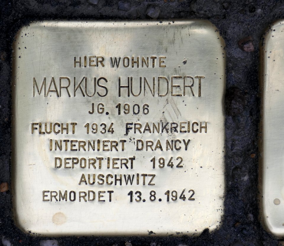 Stolperstein für Markus Hundert, Seestraße 7, Dresden