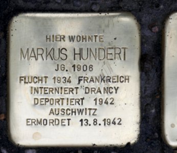 Stolperstein für Markus Hundert, Seestraße 7, Dresden
