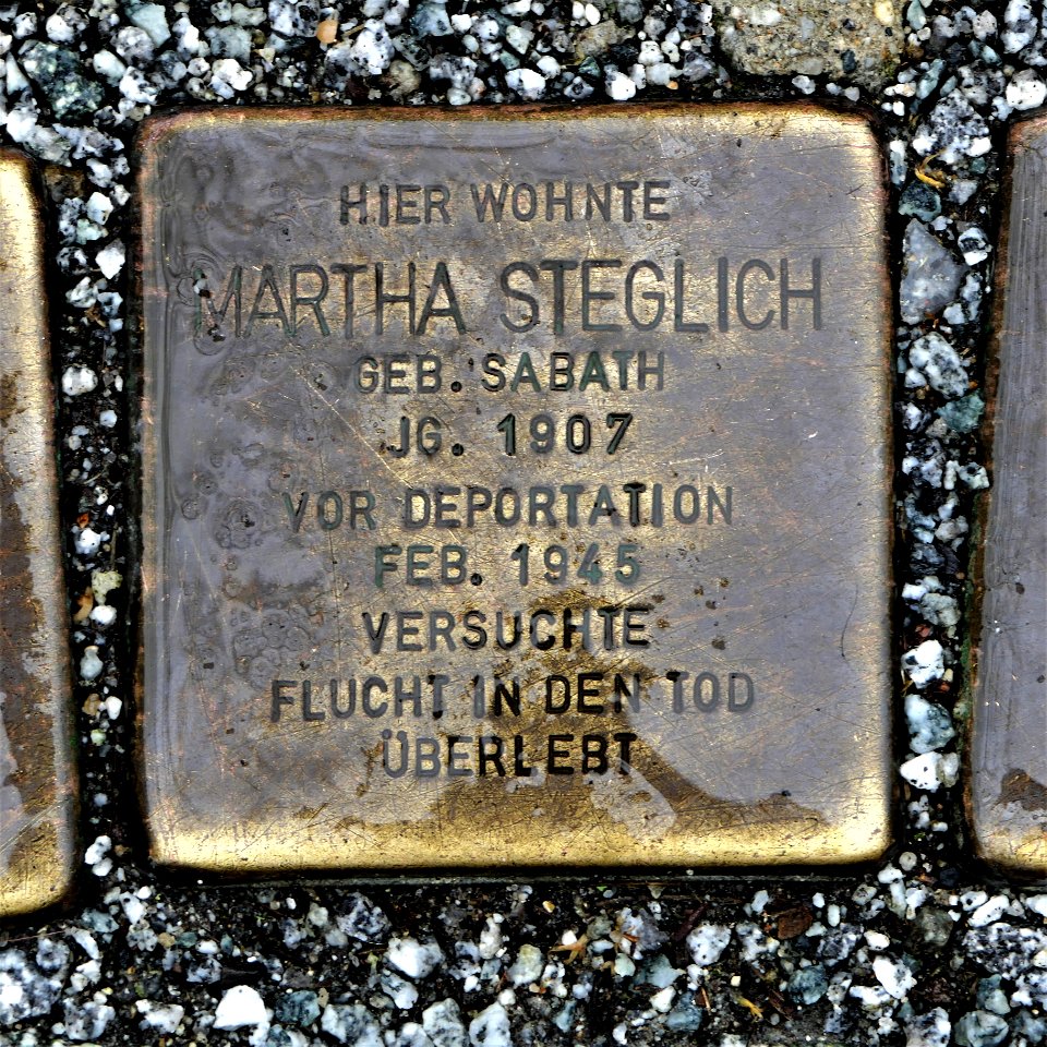 Stolperstein für Martha Steglich, Dr.-Ernst-Mucke-Strasse 1, Bautzen