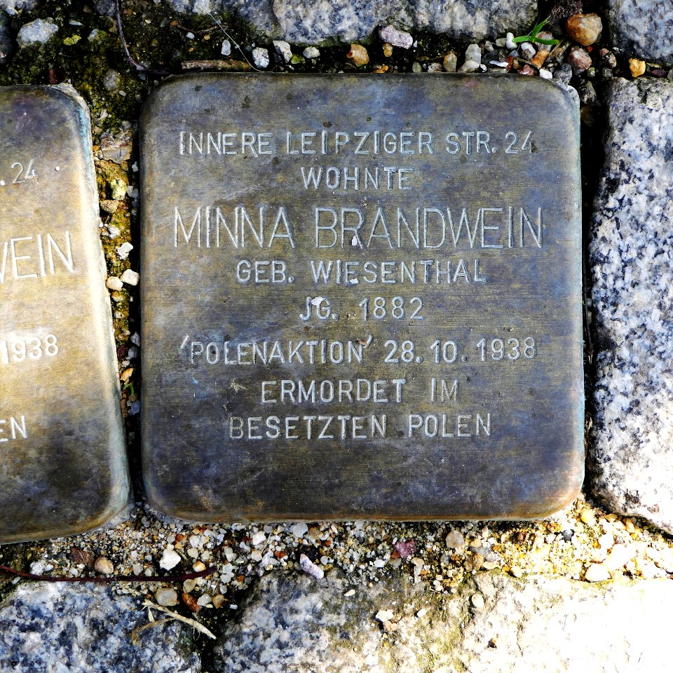 Stolperstein für Minna Brandwein, Alter Steinweg 16, Zwickau