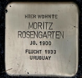 Stolperstein für Moritz Rosengarten, Laubestraße 24, Dresden