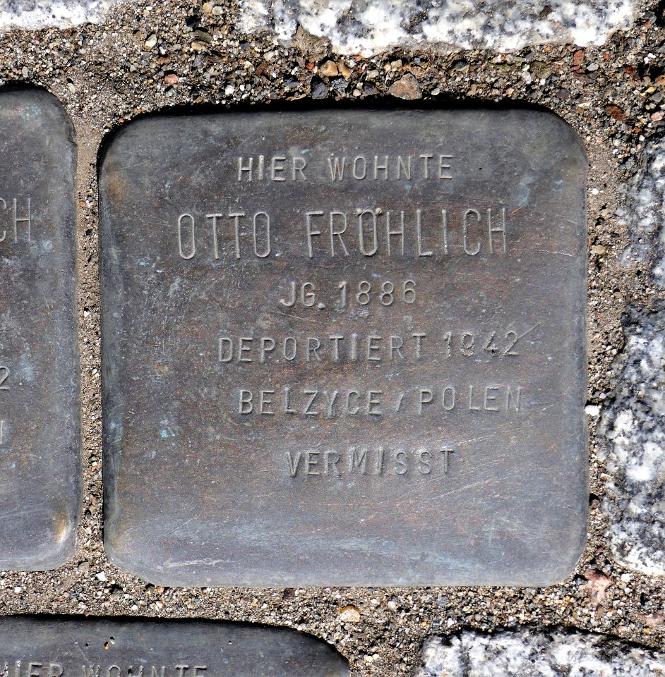 Stolperstein für Otto Fröhlich, Dr.-Friedrichs-Ring, Zwickau