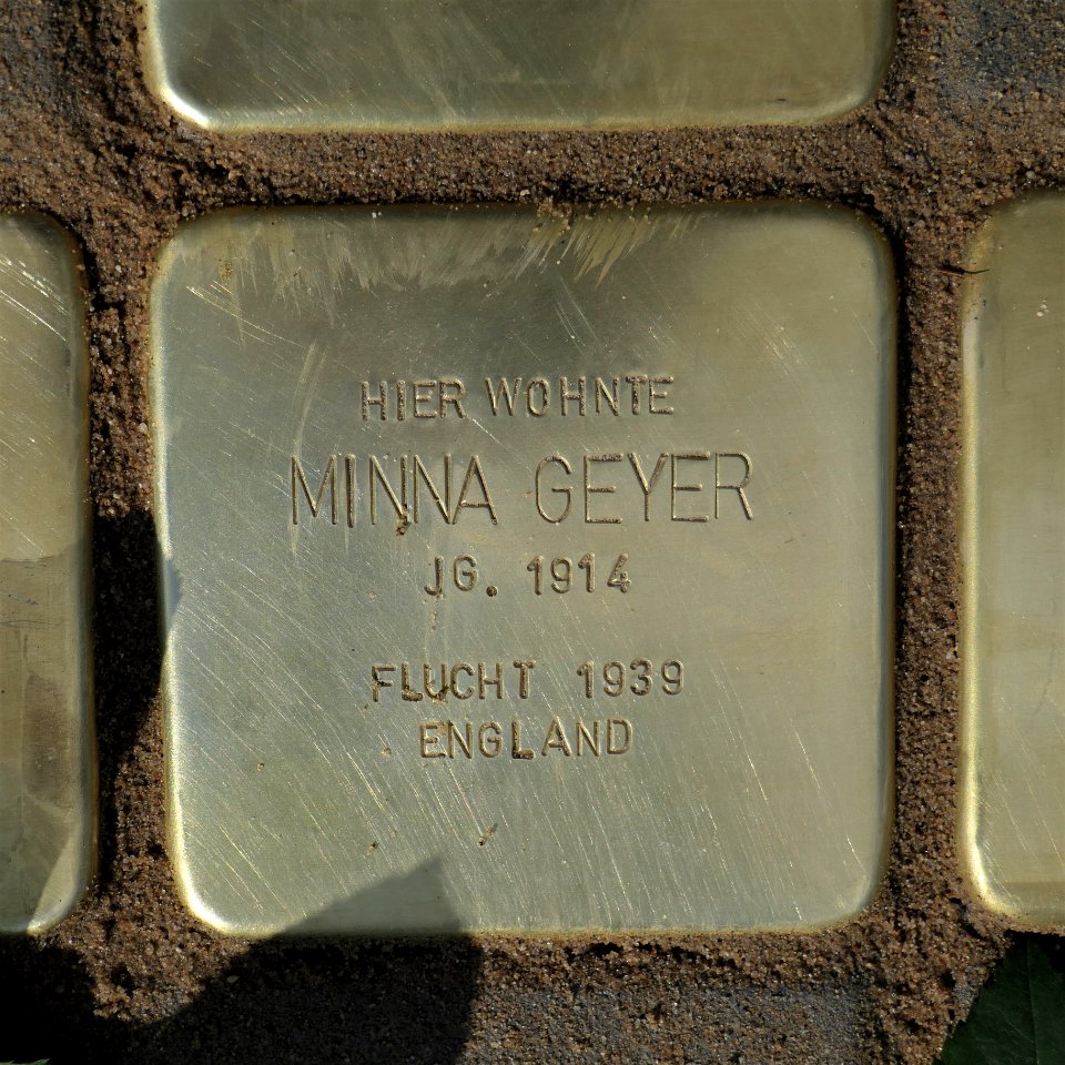 Stolperstein für Minna Geyer, Mathildenstrasse 15, Dresden