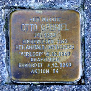 Stolperstein für Otto Gabriel, Sparrhärmlingweg 73 b, Bad Cannstatt, Stuttgart