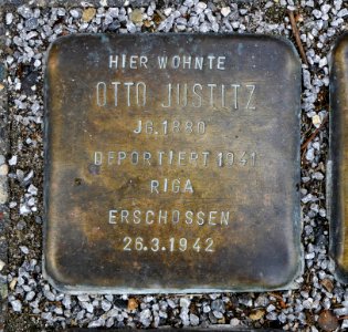 Stolperstein für Otto Justitz, Meistersingerstraße 21, Degerloch, Stuttgart
