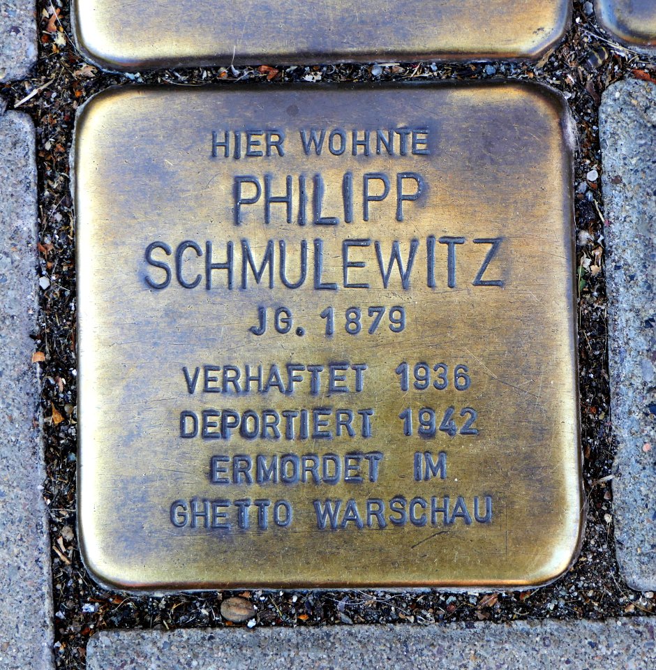 Stolperstein für Philipp Schmulewitz, Salzer Straße 15–17, Schönebeck (Elbe)