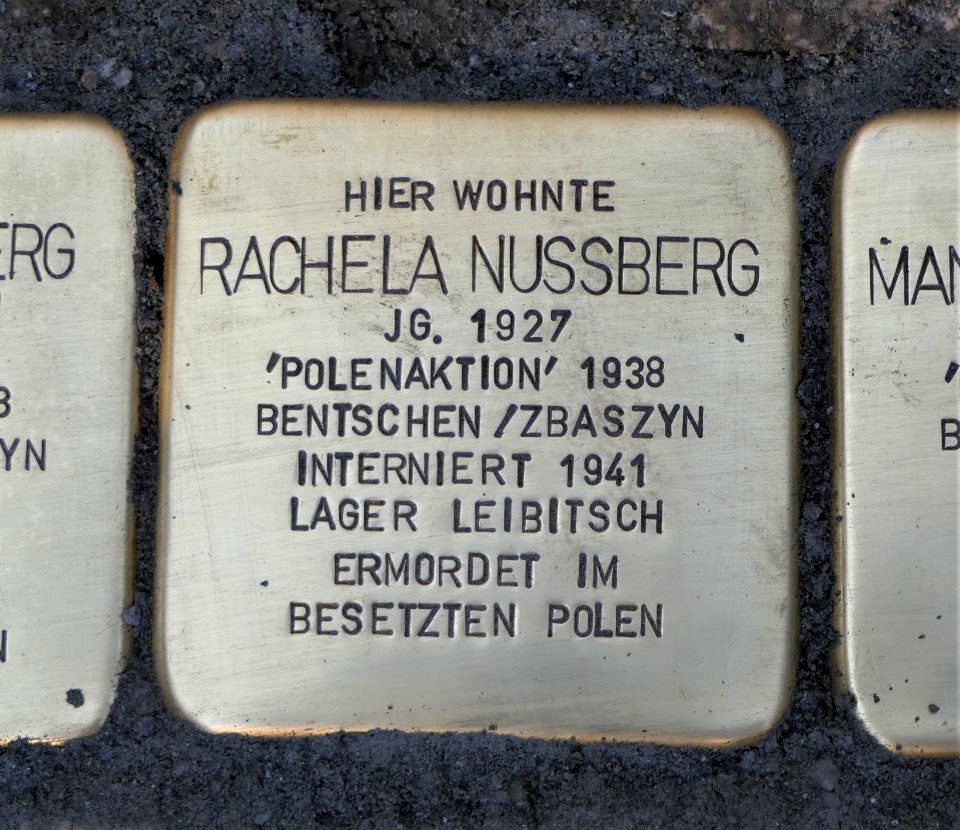 Stolperstein für Rachela Nussberg, Barbarossastraße 55, Chemnitz