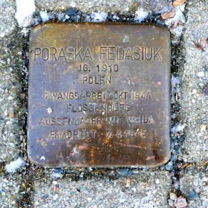 Stolperstein für Poraska Fedasiuk, Bahnhofstrasse 45, Mittweida