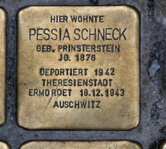 Stolperstein für Pessia Schneck, Seestraße 7, Dresden