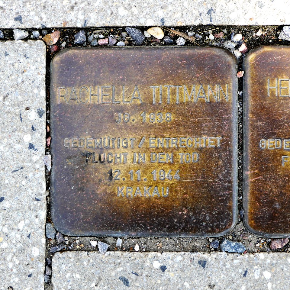 Stolperstein für Rachella Tittmann, Annenstrasse-Reitbahnstrasse, Chemnitz