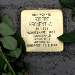 Stolperstein für Robert Kronenthal, Behrischstrasse 7, Dresden (2)