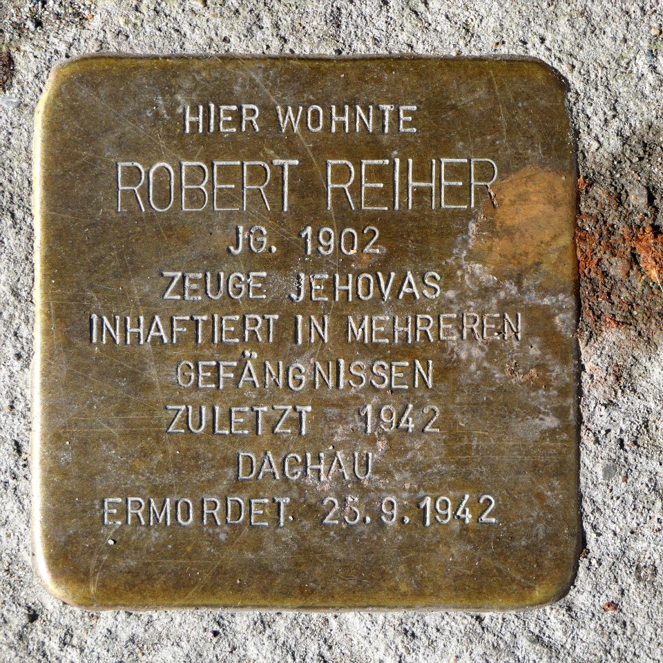 Stolperstein für Robert Reiher, Zietenstrasse 85, Chemnitz