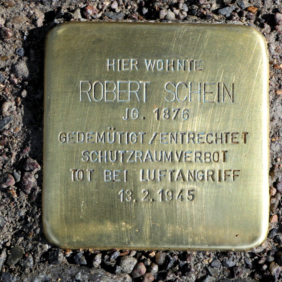 Stolperstein für Robert Schein, Königsbrücker Strasse 26, Dresden