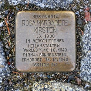 Stolperstein für Rosa Margarete Kirsten, Marktsteig 3, Limbach-Oberfrohna