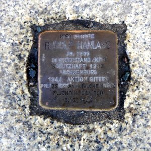 Stolperstein für Rudolf Harlass, Zwickauer Strasse 187, Chemnitz