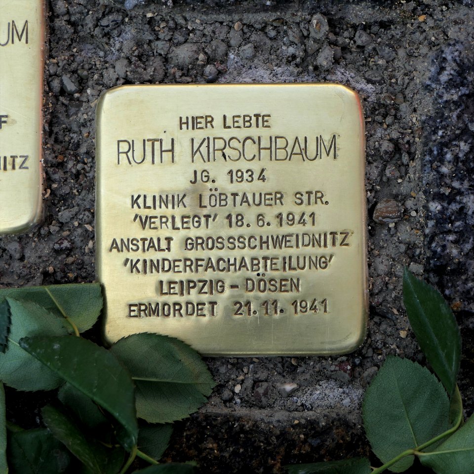 Stolperstein für Ruth Kirschbaum, Bodelschwinghstrasse 1, Dresden