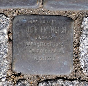 Stolperstein für Ruth Fröhlich, Dr.-Friedrichs-Ring, Zwickau