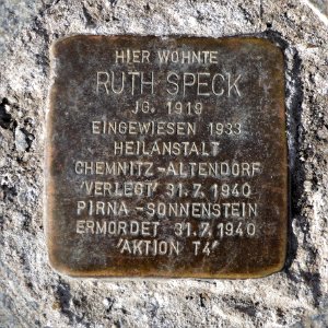 Stolperstein für Ruth Speck, Ricarda-Huch-Strasse 18, Chemnitz (2)