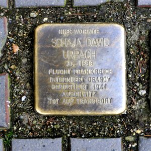 Stolperstein für Schaja David Urbach, Pestalozzistrasse 8, Hartha