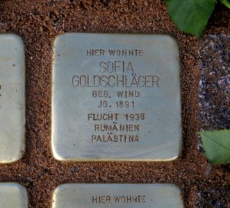 Stolperstein für Sofia Goldschläger, Brühlscher Garten 1, Dresden