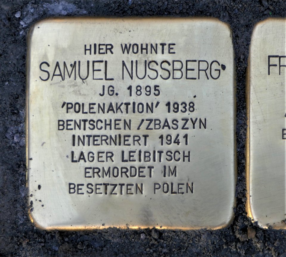 Stolperstein für Samuel Nussberg, Barbarossastraße 55, Chemnitz