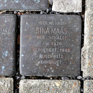 Stolperstein für Sina Maas, Brückenstrasse-Theaterstrasse, Chemnitz