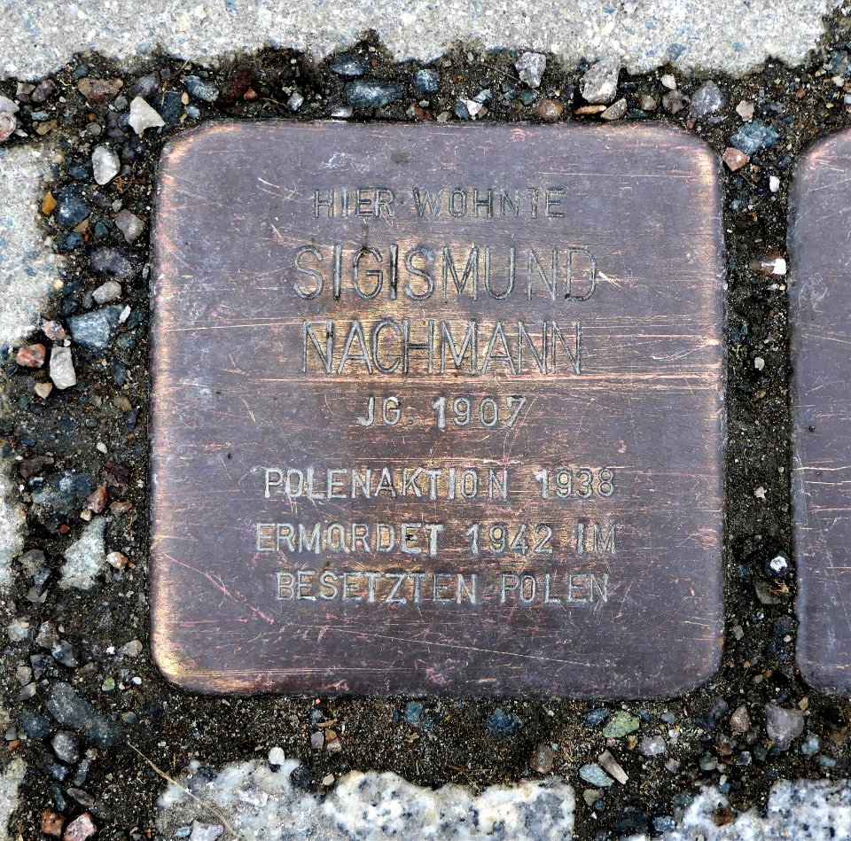 Stolperstein für Sigismund Nachmann, Hospitalstrasse 7, Chemnitz