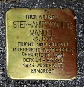 Stolperstein für Stephanie Cäcilie Mandel, Weststrasse 7a, Chemnitz