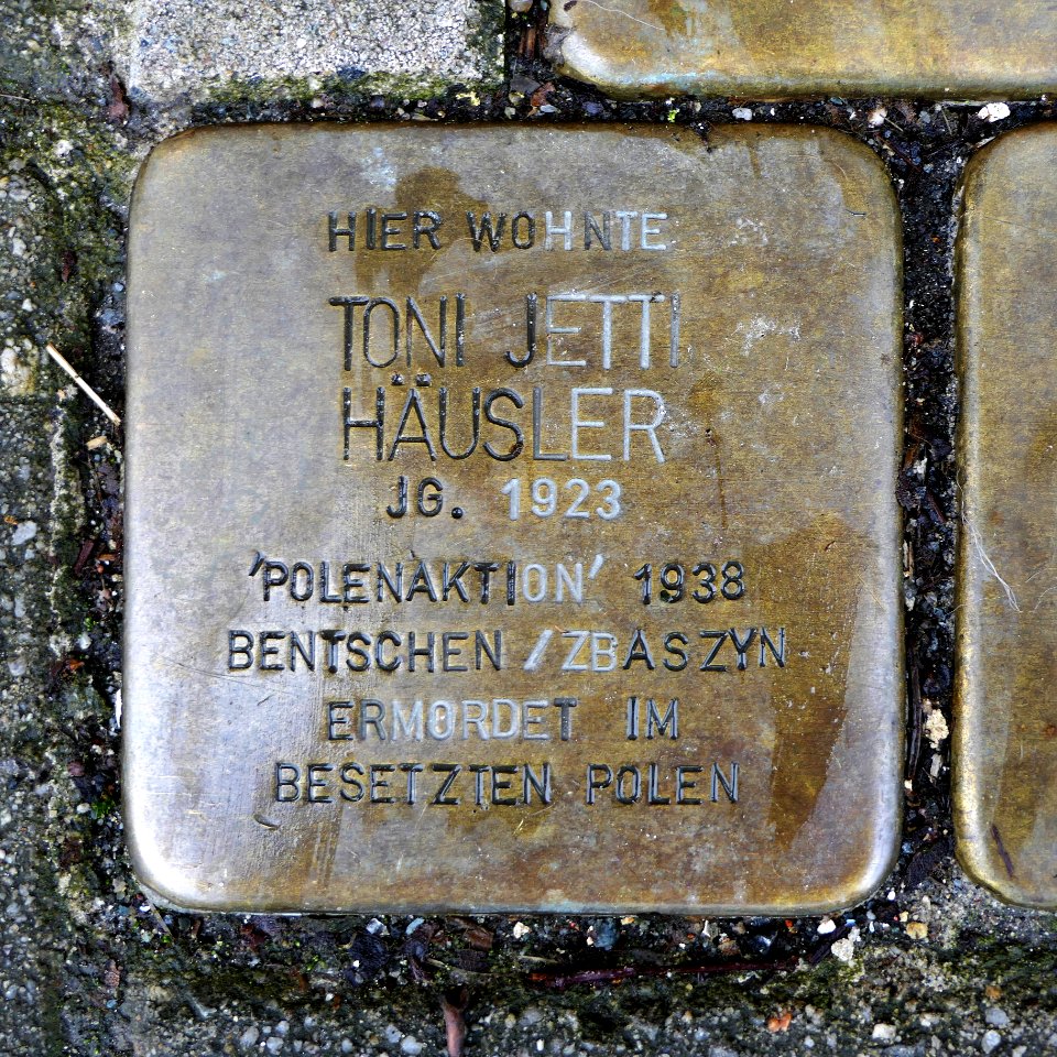 Stolperstein für Toni Jetti Häusler, Clausstrasse 64, Chemnitz