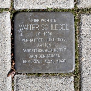 Stolperstein für Walter Schlegel, Chemnitzer Strasse 29, Mittweida