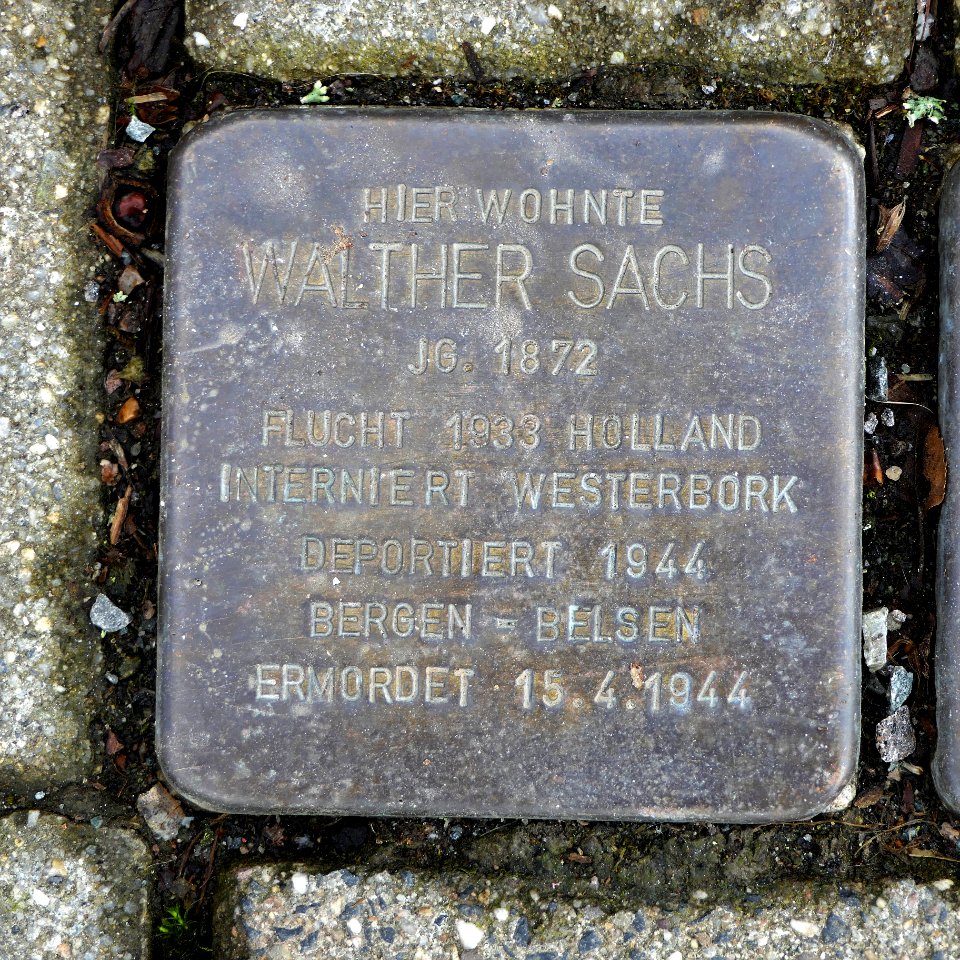 Stolperstein für Walther Sachs, Parkstrasse 9, Chemnitz