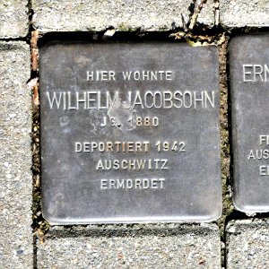 Stolperstein für Wilhelm Jacobsohn, Bahnhofstrasse 50, Mittweida