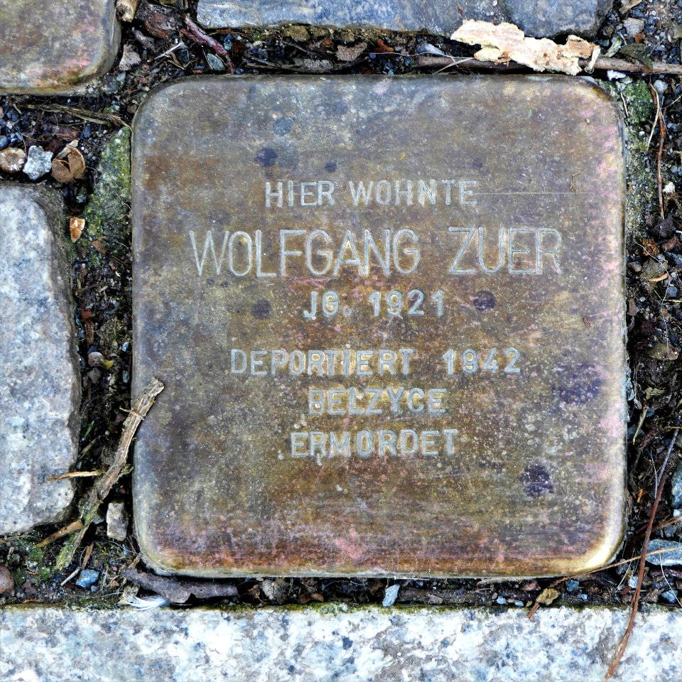 Stolperstein für Wolfgang Zuer, Andréstrasse 43, Chemnitz