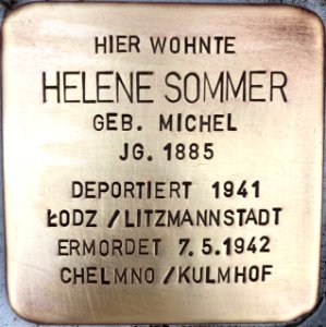 Stolperstein Helene Sommer