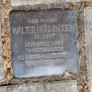 Stolperstein Henningsen Walter Tinnum