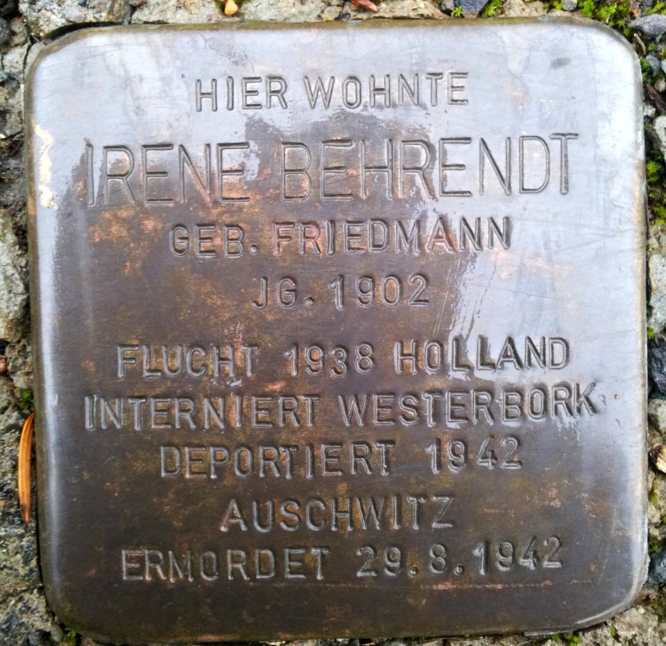 Stolperstein Jena Hufelandweg 1