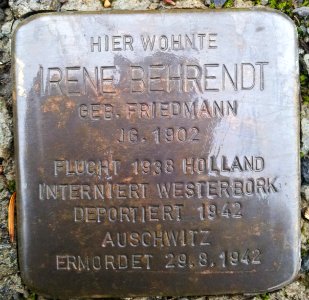 Stolperstein Jena Hufelandweg 1