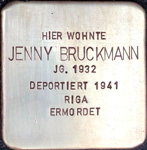 Stolperstein Jenny Bruckmann