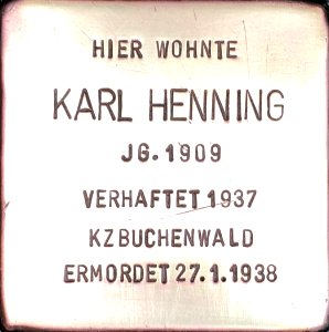 Stolperstein Karl Henning2