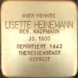 Stolperstein Lisette Heinemann1