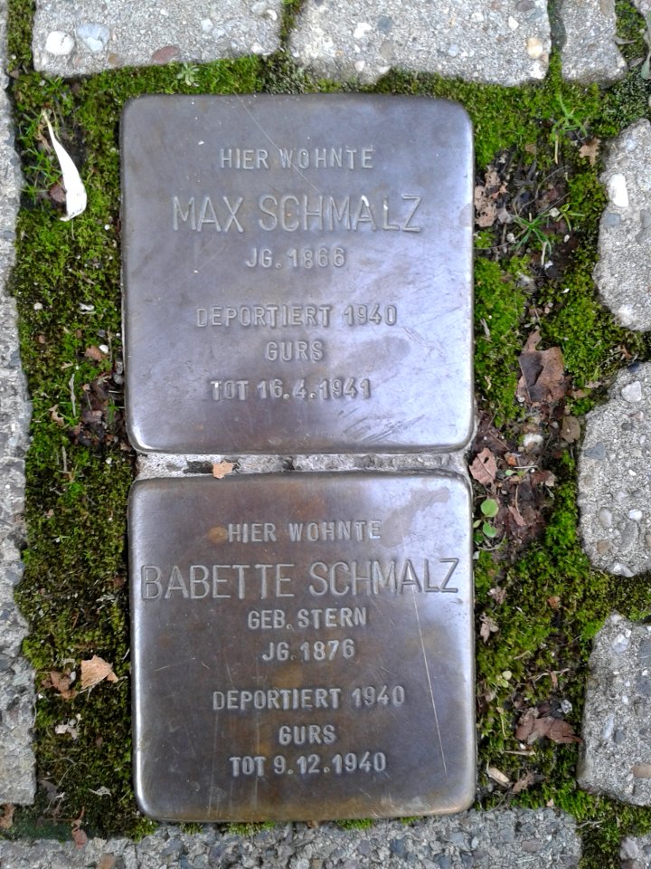 Stolperstein Max und Babette Schmalz