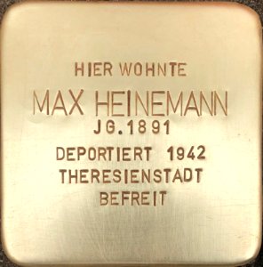 Stolperstein Max Heinemann1
