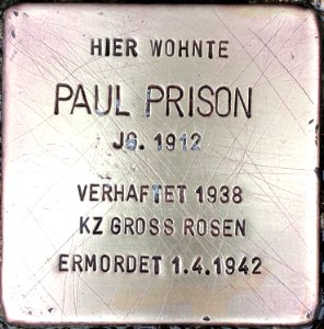 Stolperstein Paul Prison3